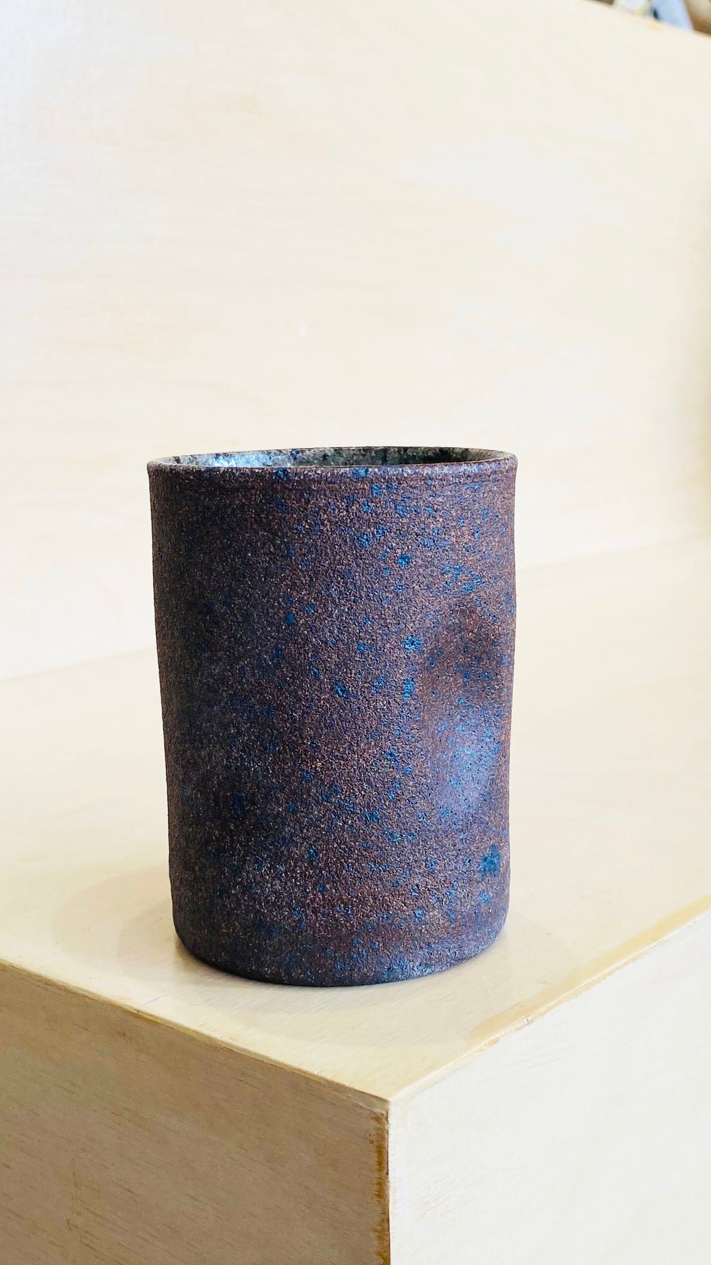 Dark Brown Unglazed Cup 8oz