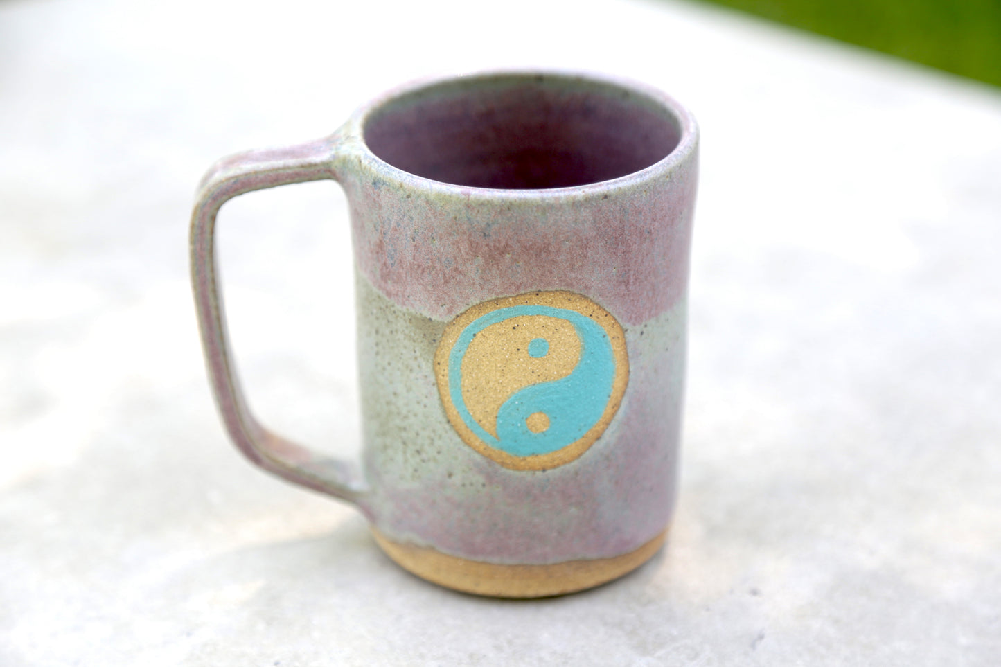 Yin Yang Eggplant Mug