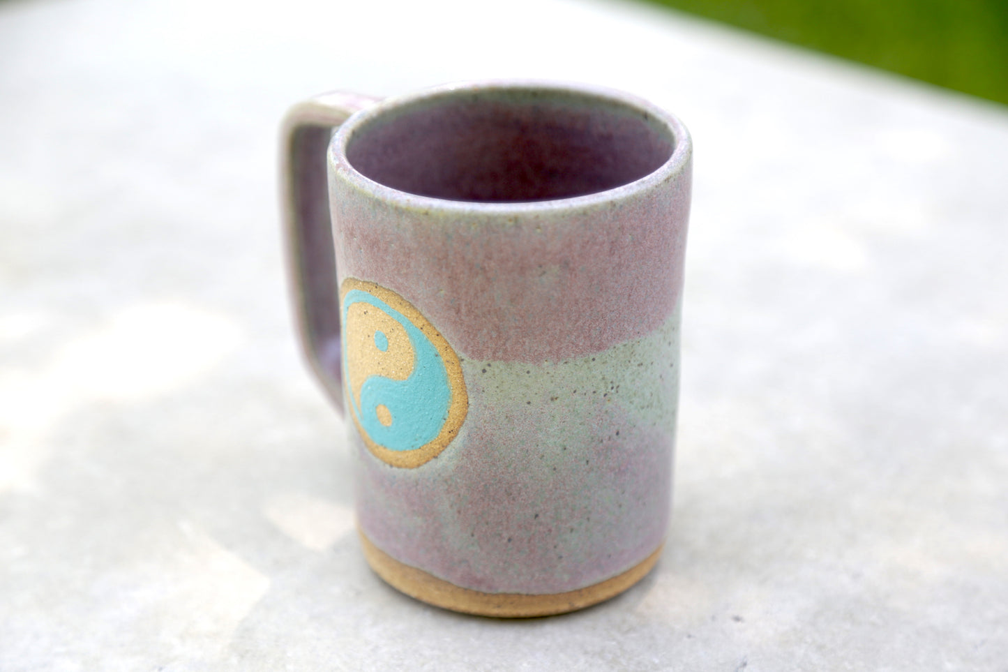 Yin Yang Eggplant Mug