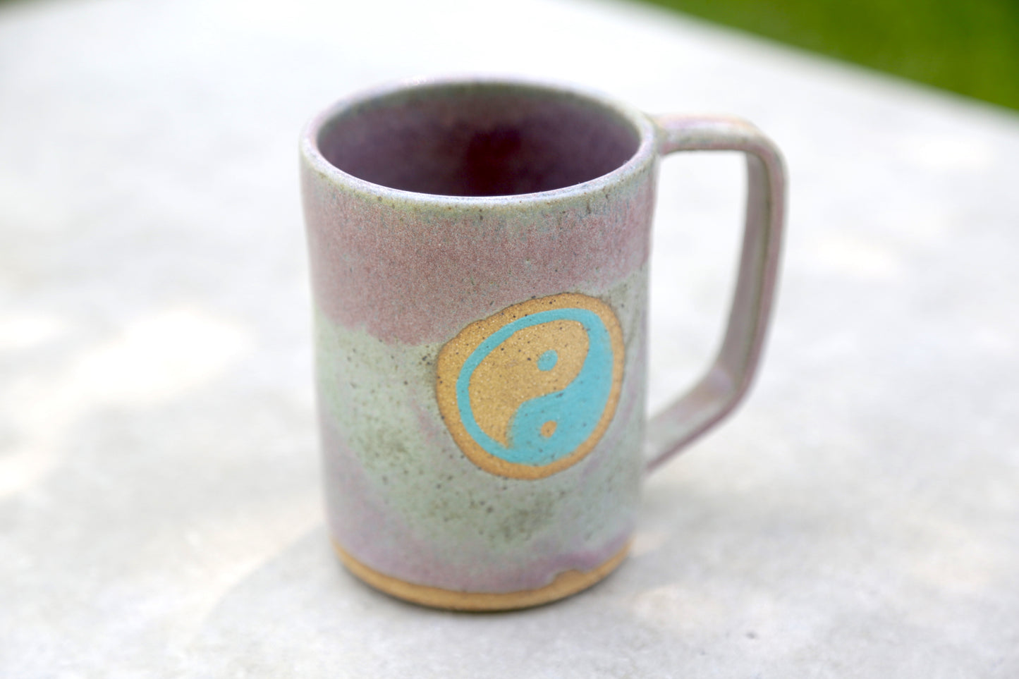 Yin Yang Eggplant Mug