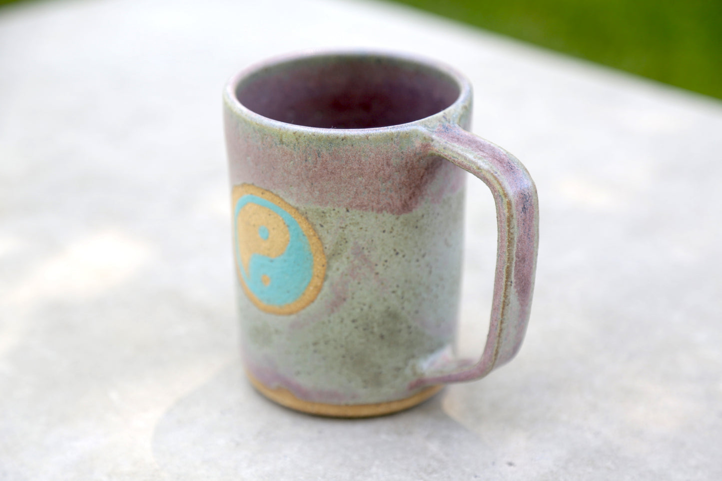 Yin Yang Eggplant Mug