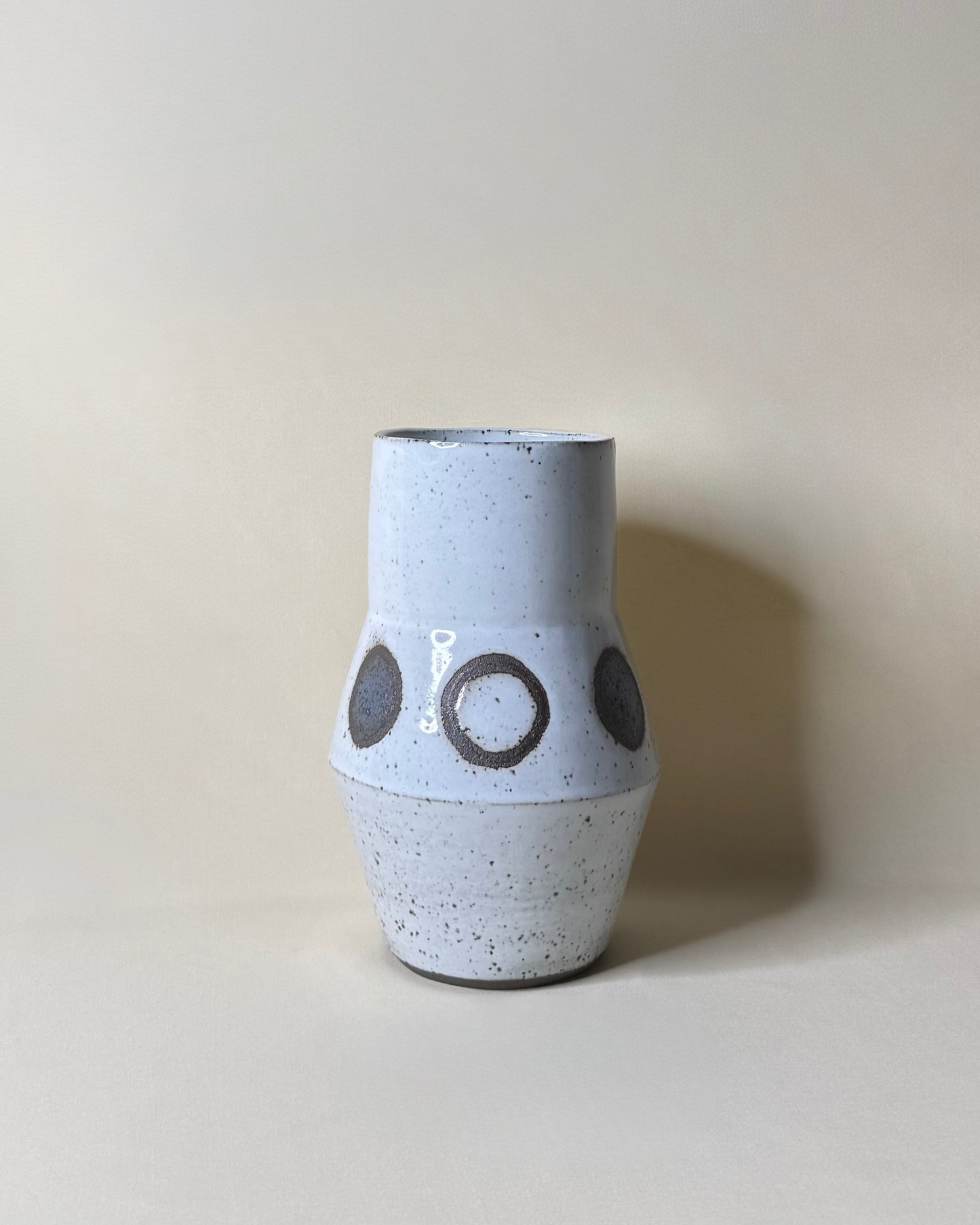 Moon Phase Vase in Ivory