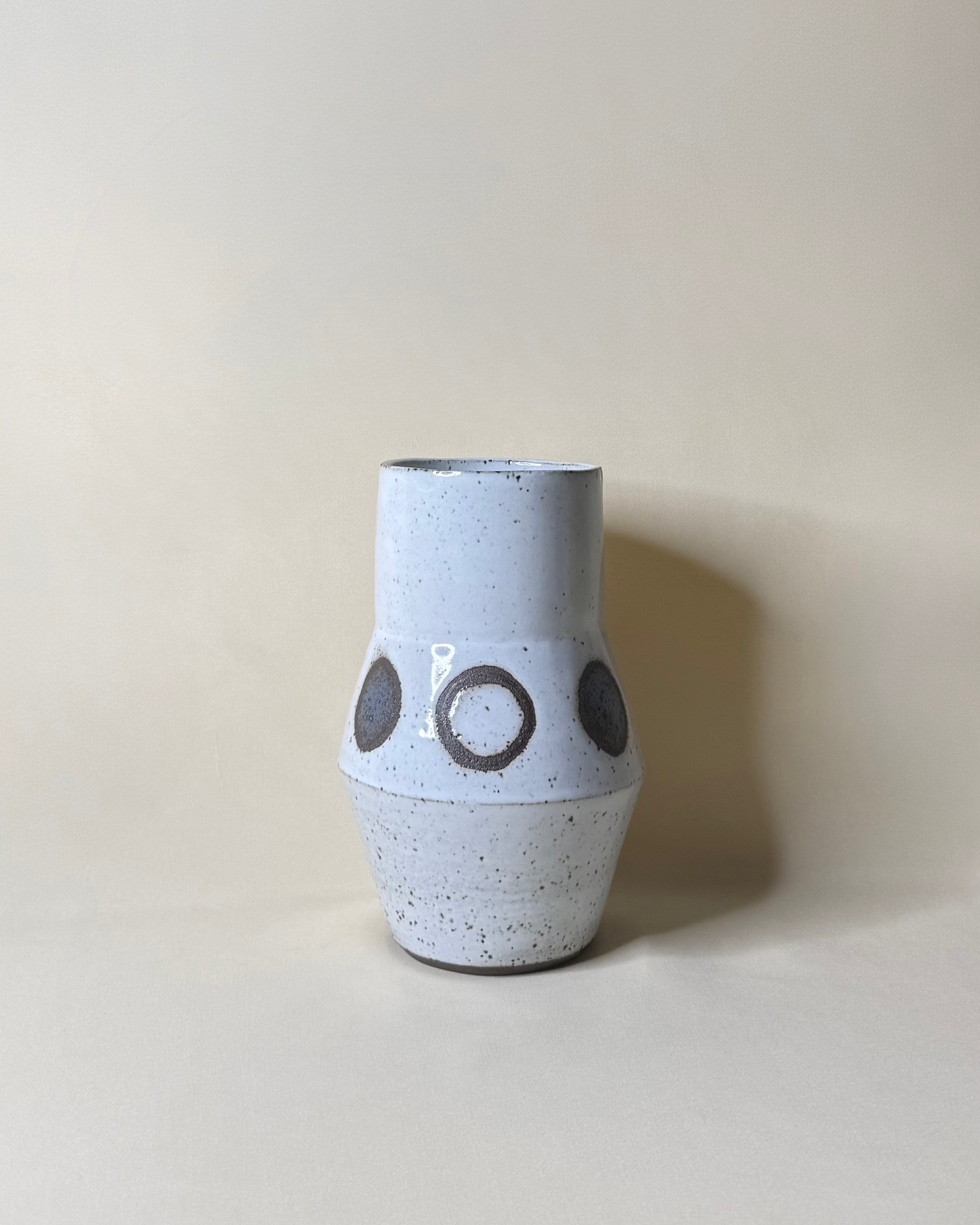 Moon Phase Vase in Ivory
