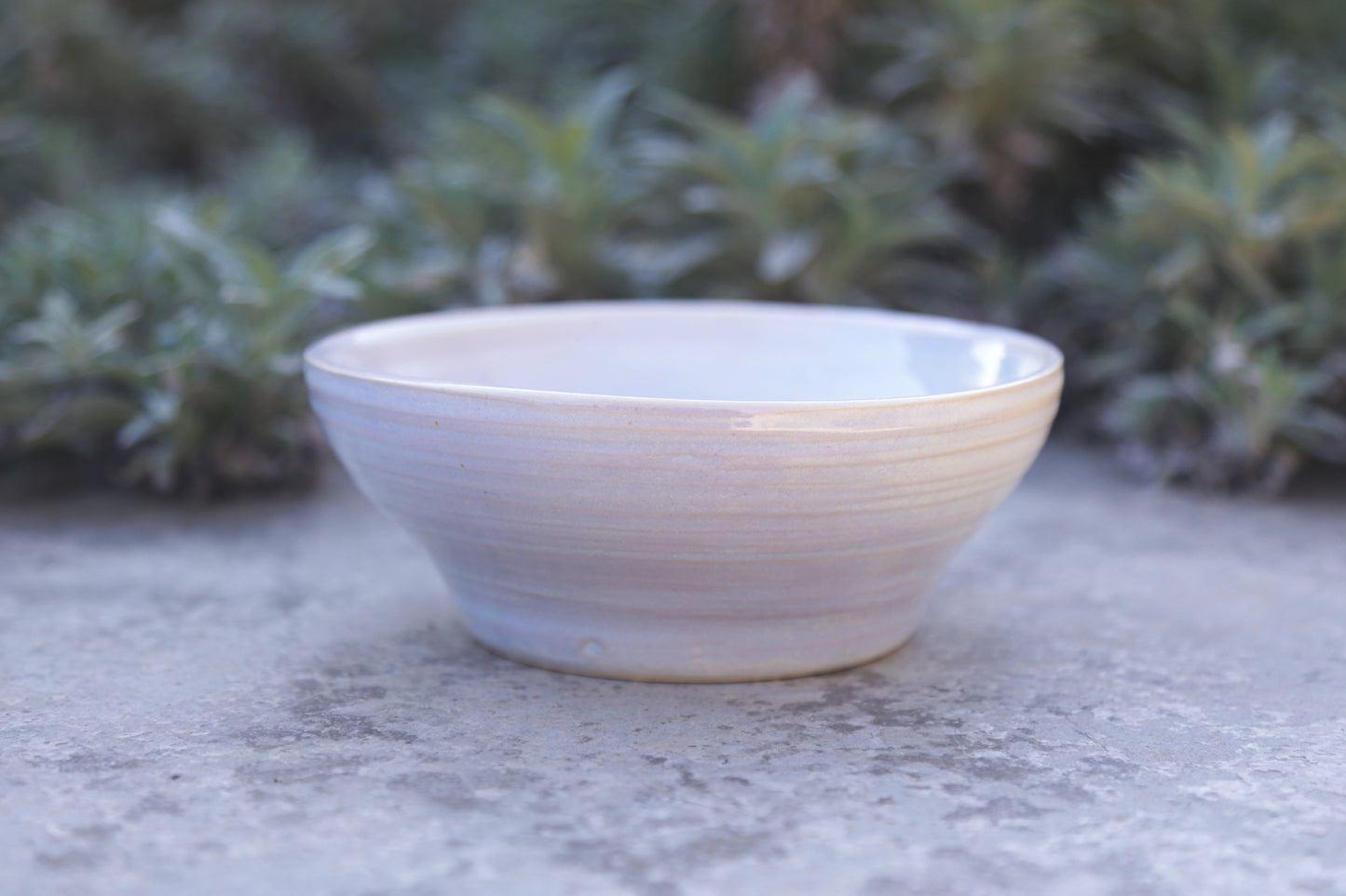 Irridescent White Medium Bowl