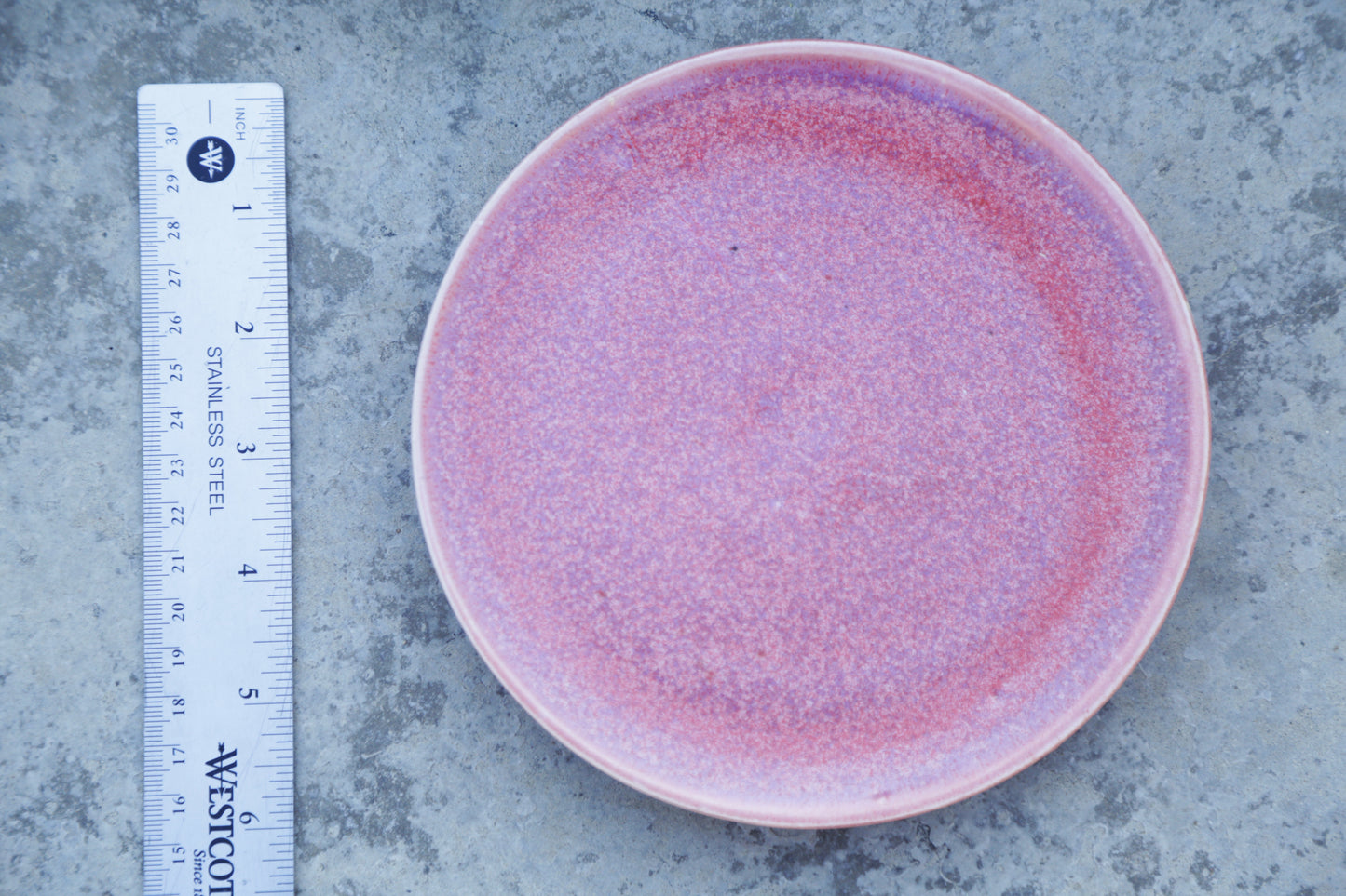 Rose Pink Flat Rised Plate Small