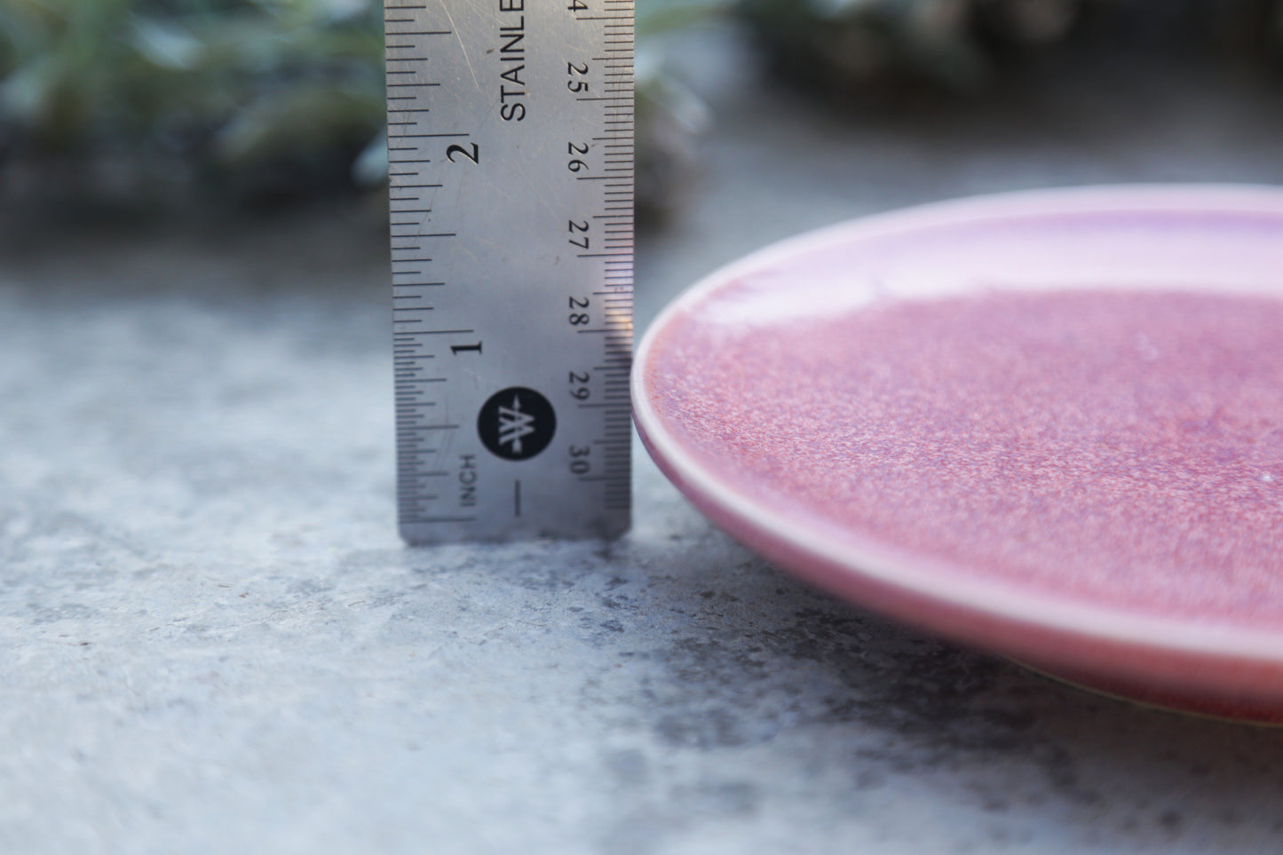 Rose Pink Flat Rised Plate Small