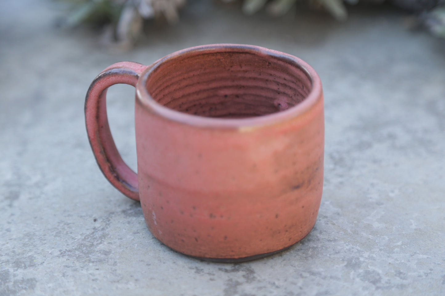 Vintage Red Dark Clay Coffee Mug