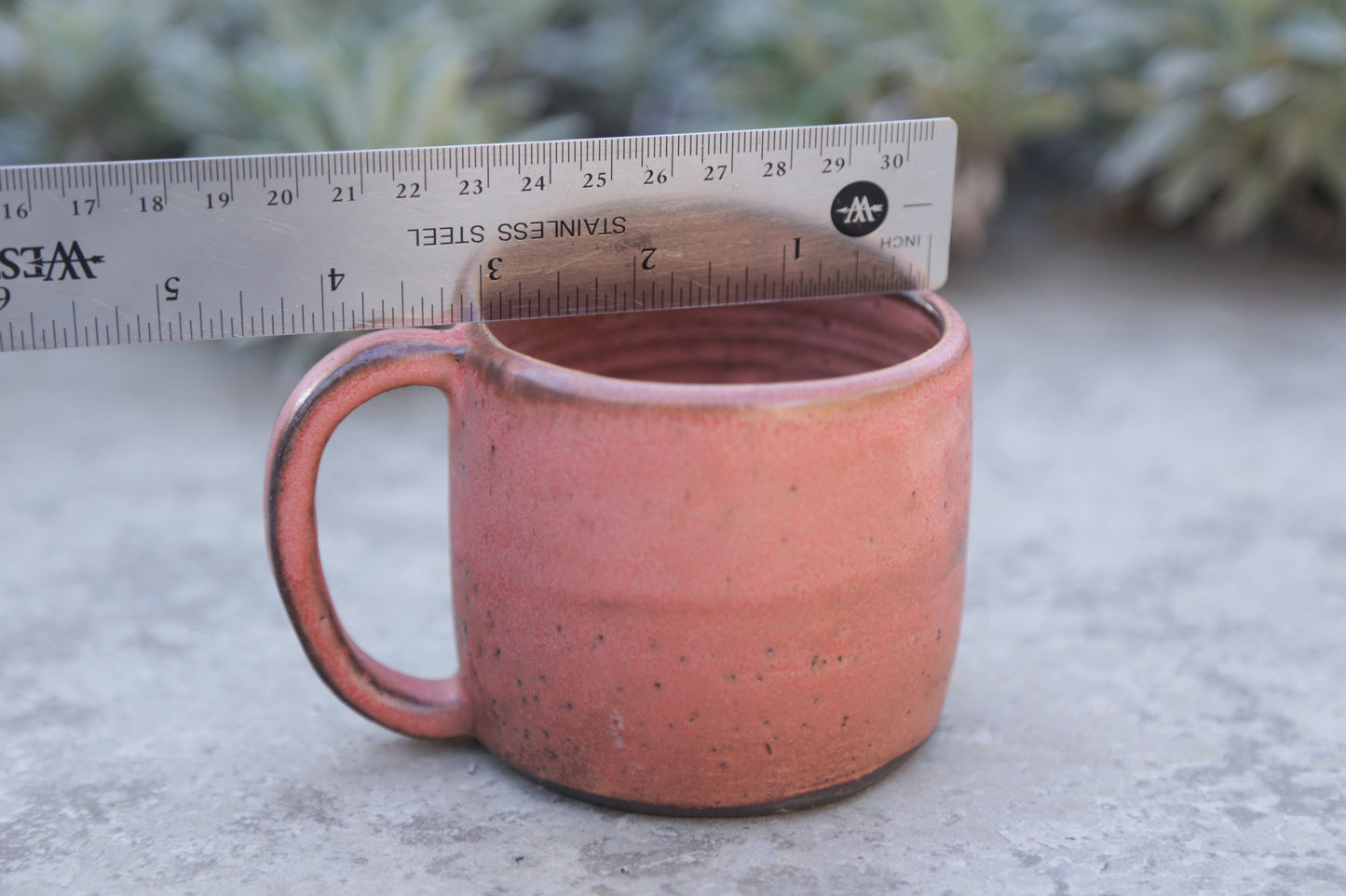 Vintage Red Dark Clay Coffee Mug